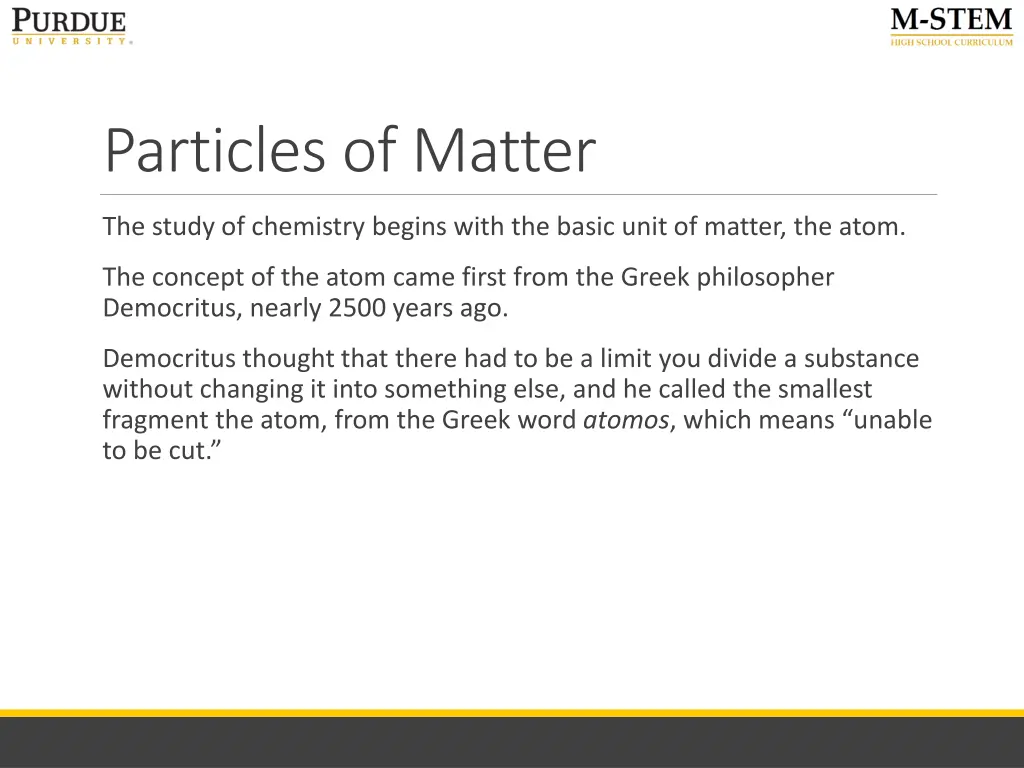 particles of matter