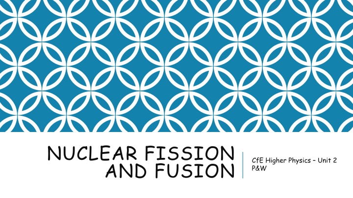 nuclear fission and fusion