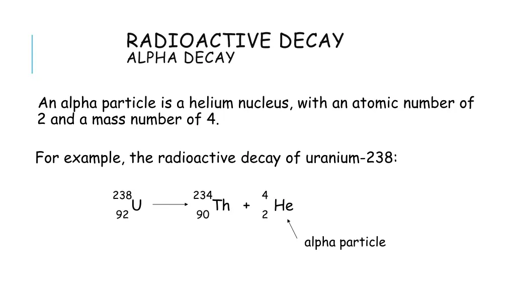 radioactive decay alpha decay