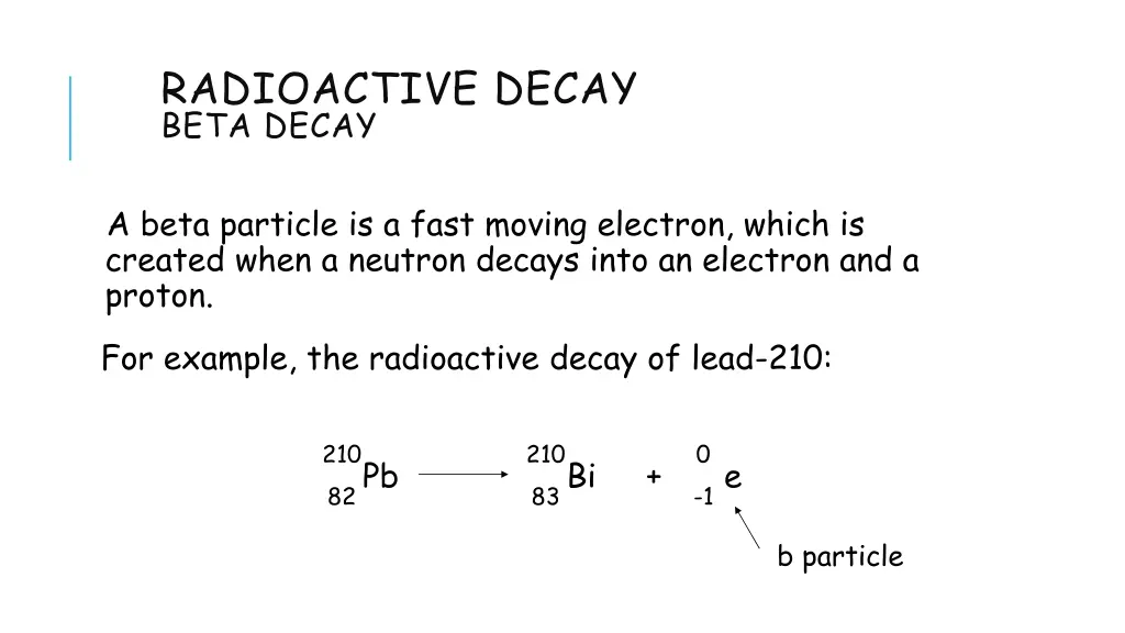 radioactive decay beta decay