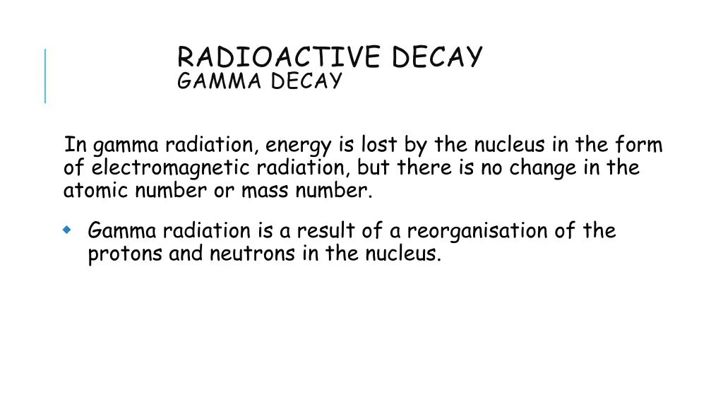 radioactive decay gamma decay