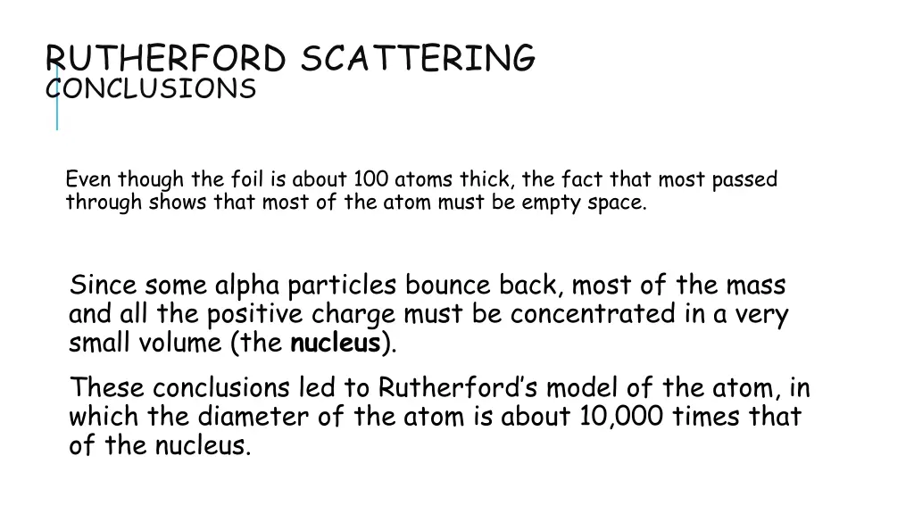 rutherford scattering conclusions