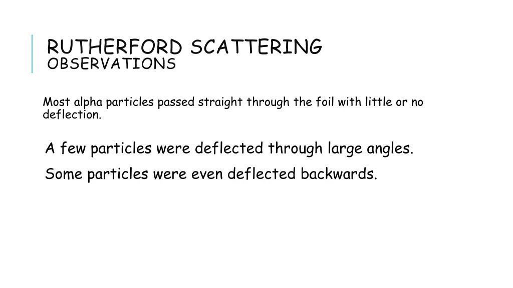 rutherford scattering observations