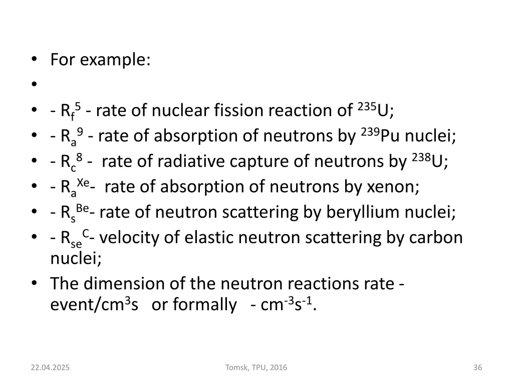 for example r f 5 rate of nuclear fission