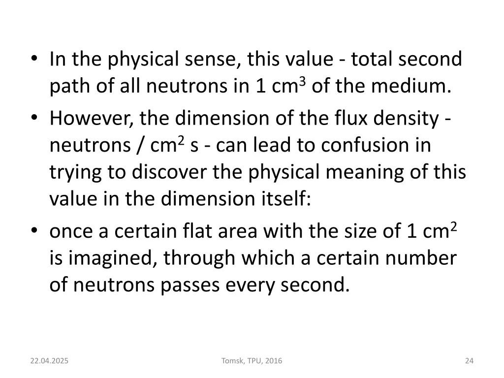 in the physical sense this value total second