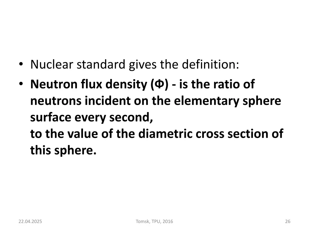 nuclear standard gives the definition neutron