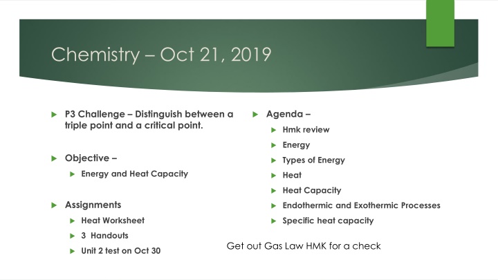 chemistry oct 21 2019