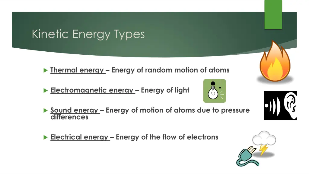 kinetic energy types