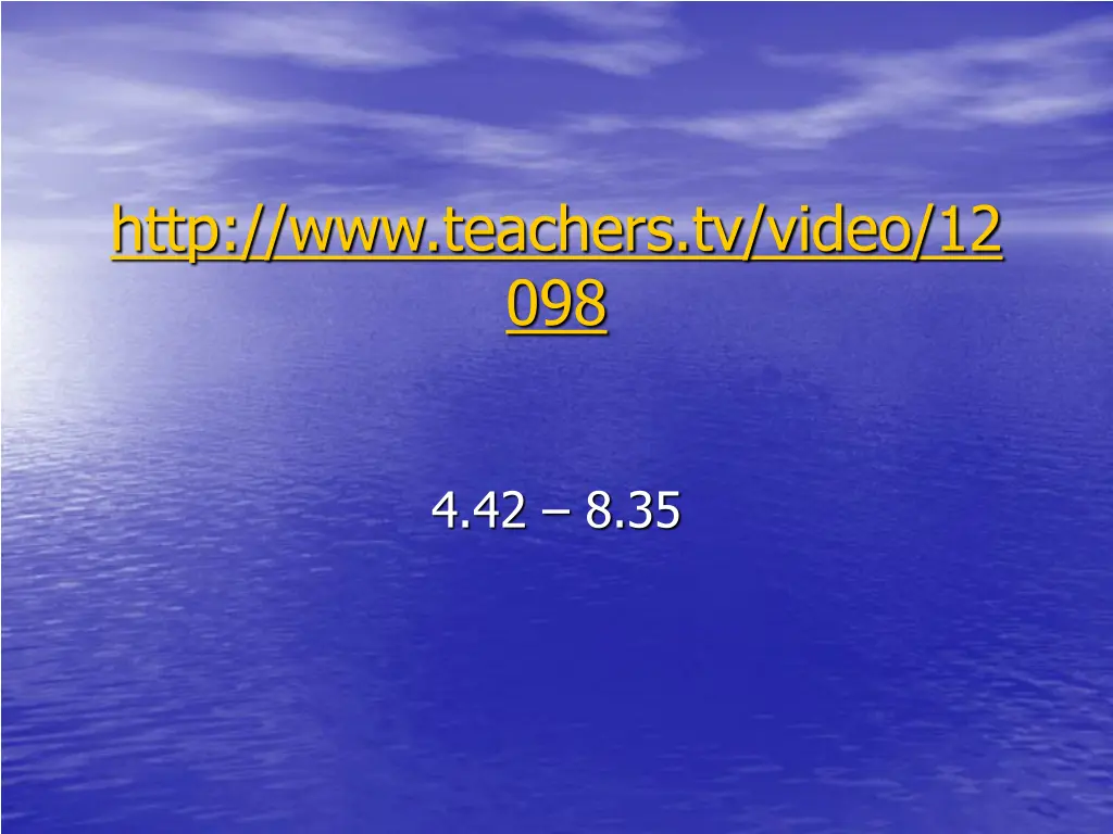 http www teachers tv video 12 098