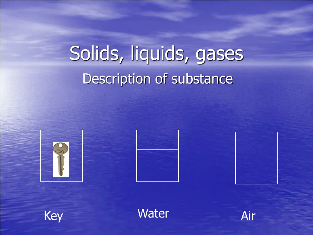 solids liquids gases description of substance