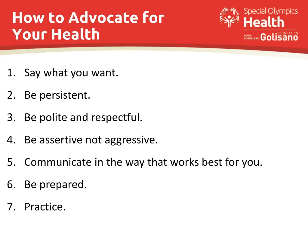 how to advocate for your health 1