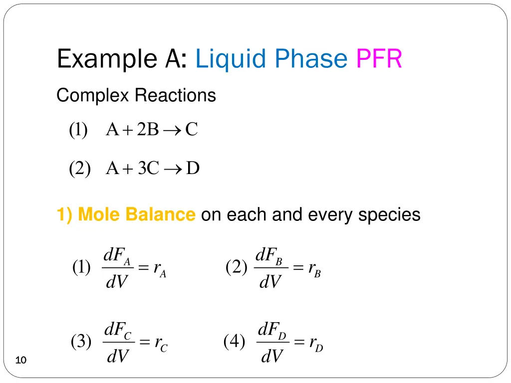 example a liquid phase pfr 1