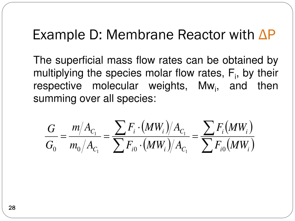 example d membrane reactor with p 2