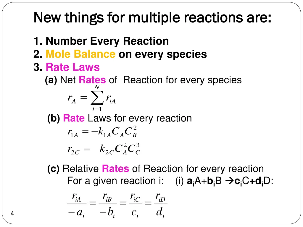 new things for multiple reactions are new things