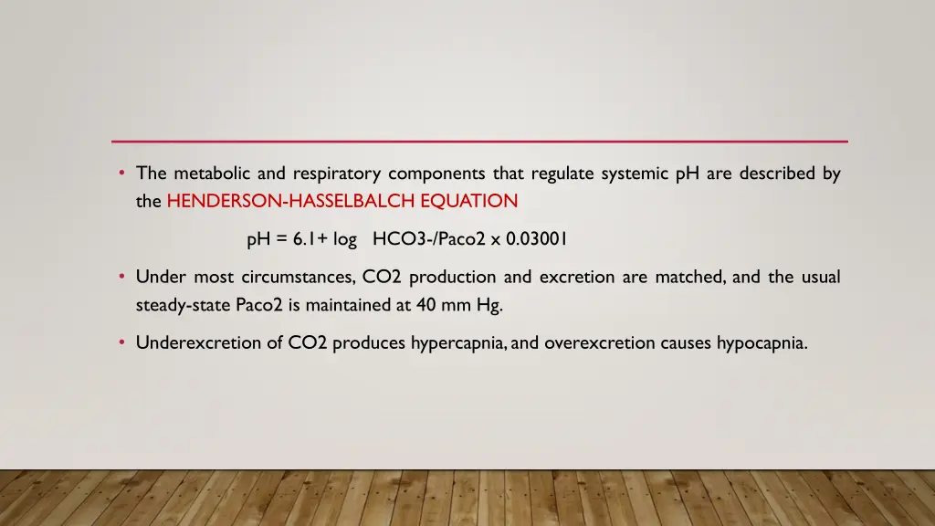 the metabolic and respiratory components that