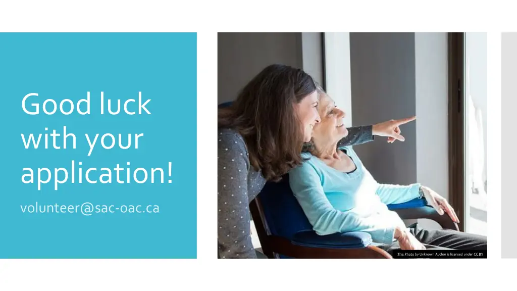 good luck with your application