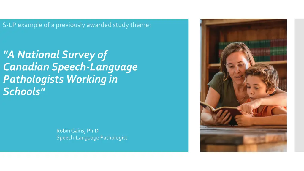 s lp example of a previously awarded study theme