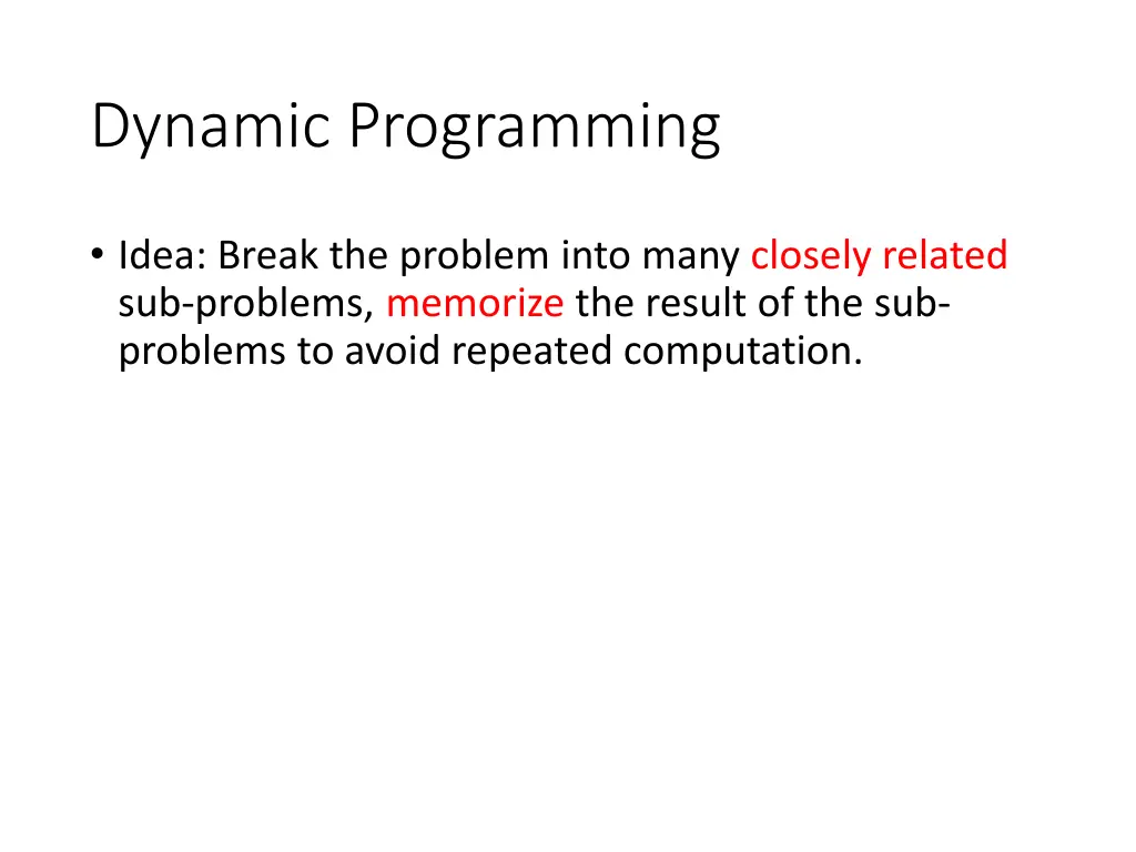 dynamic programming
