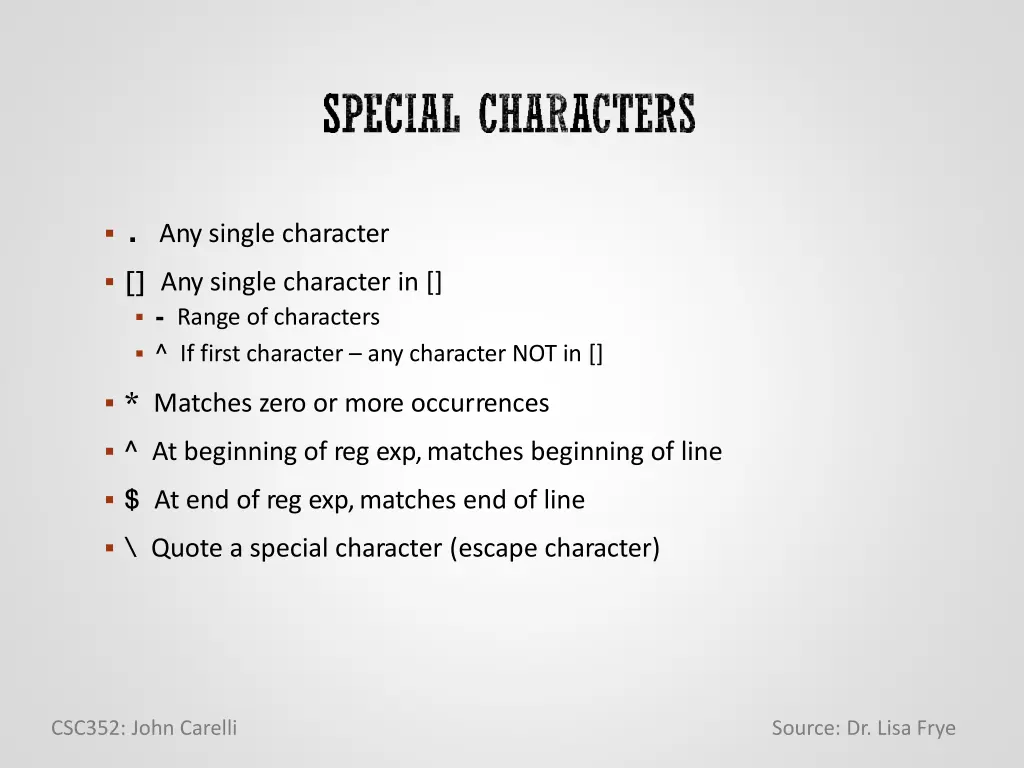 any single character