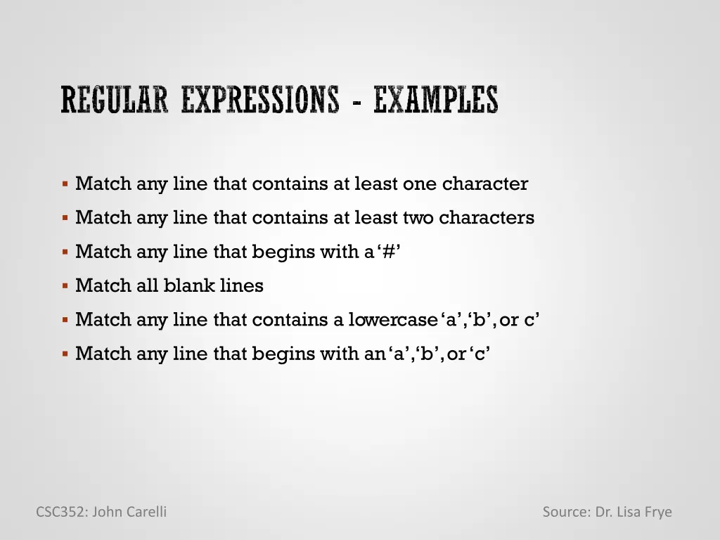 match any line that contains at least