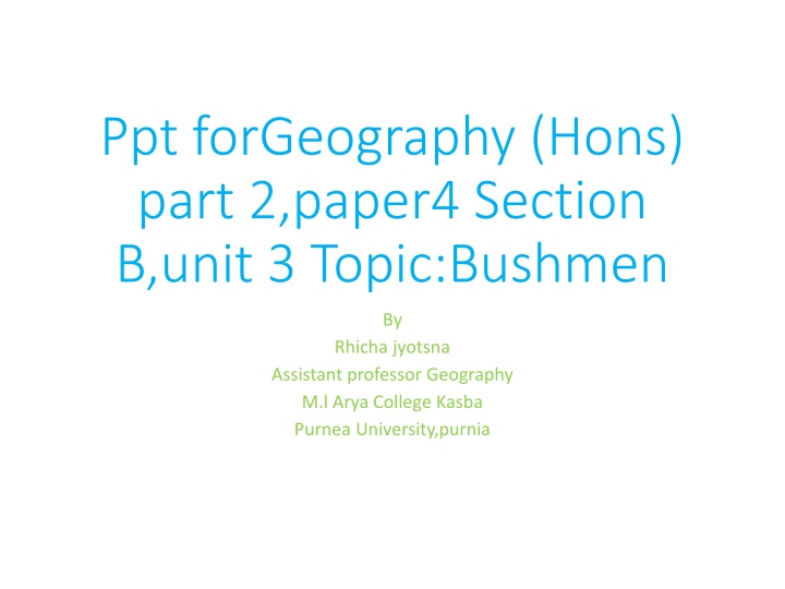 ppt forgeography hons part 2 paper4 section