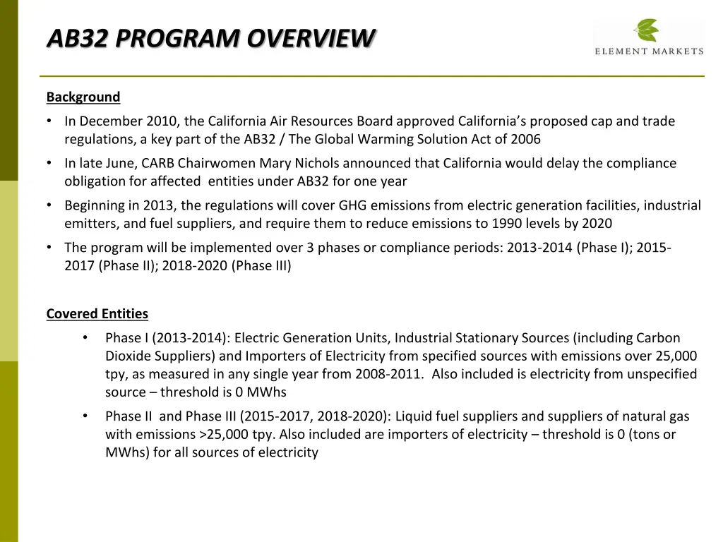ab32 program overview