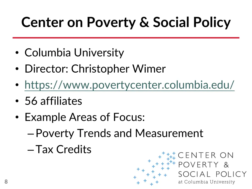 center on poverty social policy