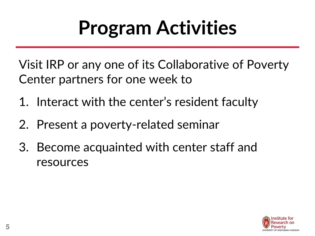 program activities
