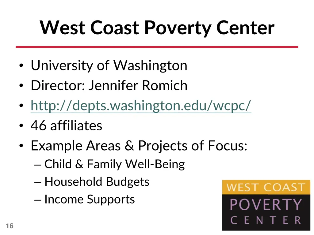west coast poverty center
