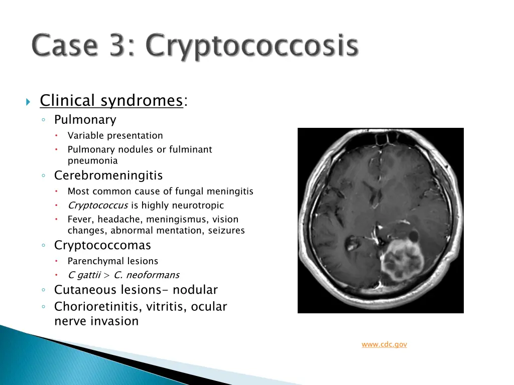 clinical syndromes pulmonary variable