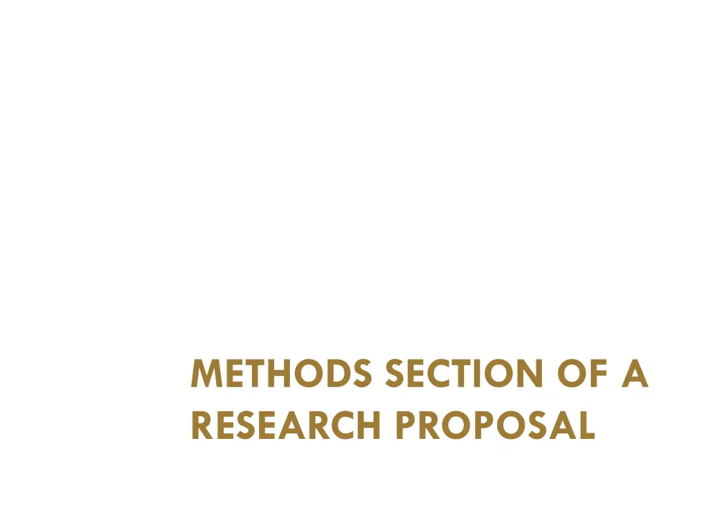 methods section of a research proposal 1