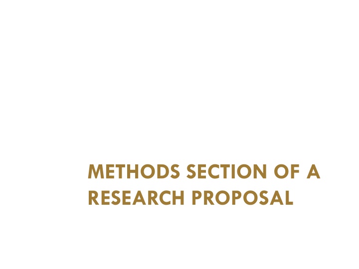 methods section of a research proposal