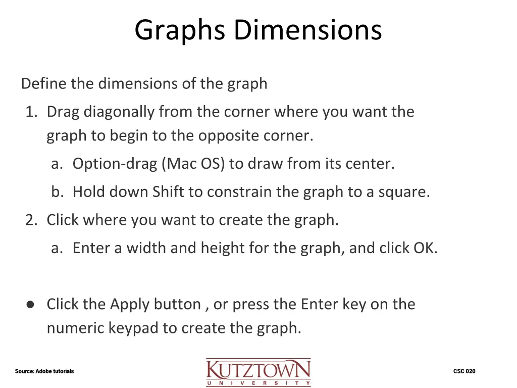 graphs dimensions