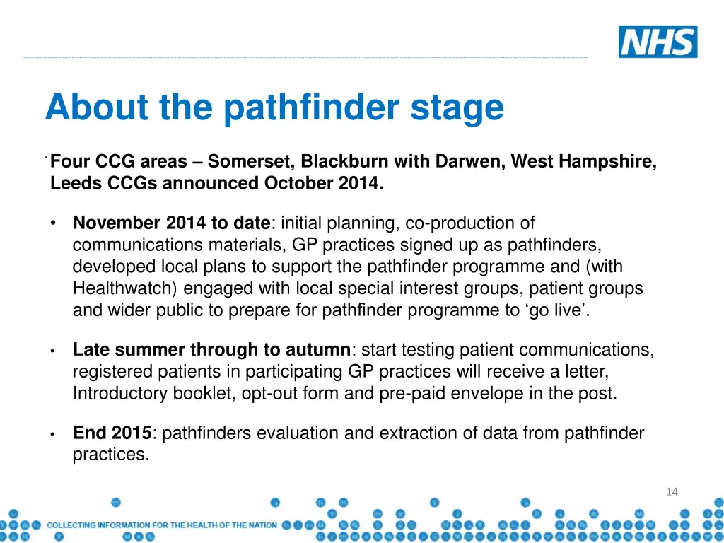 about the pathfinder stage