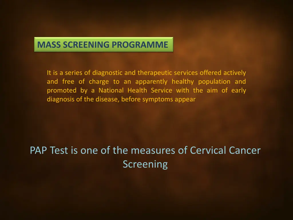 mass screening programme