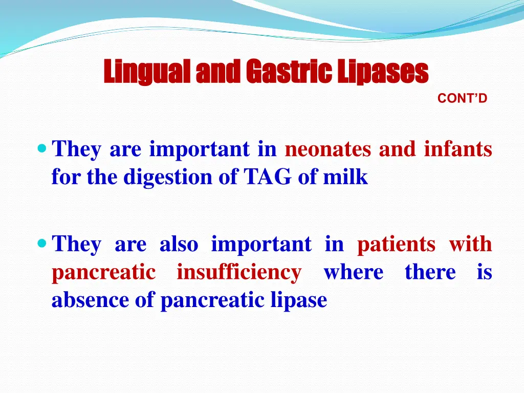 lingual and gastric lipases lingual and gastric 2