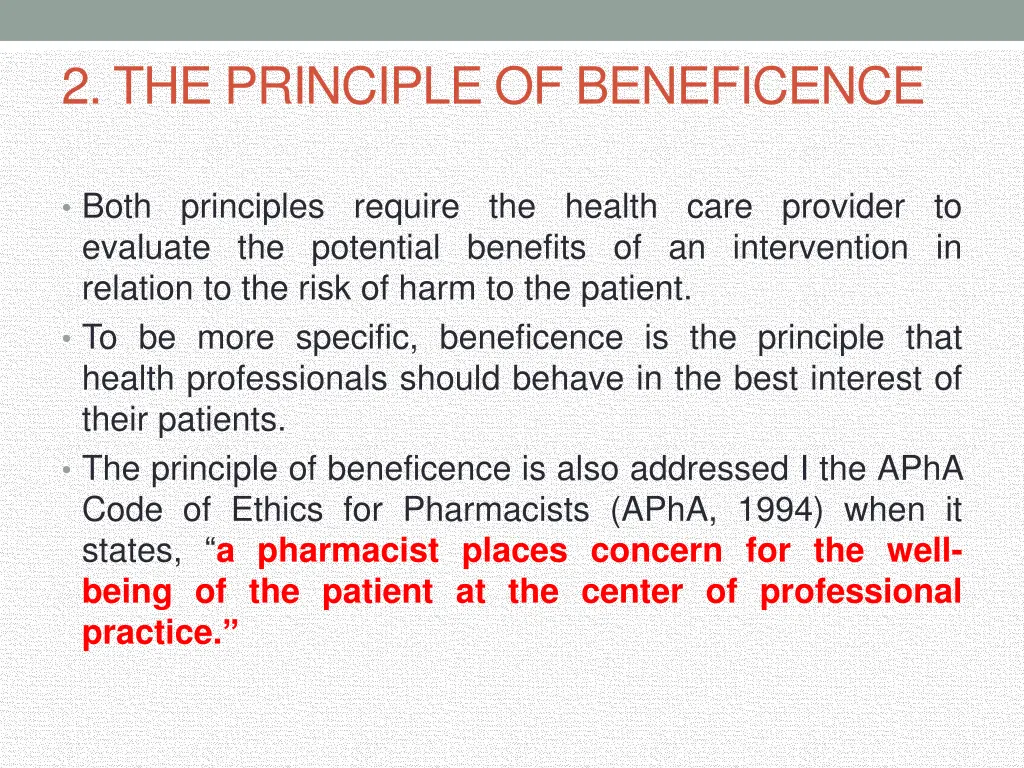 2 the principle of beneficence