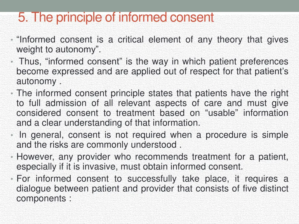 5 the principle of informed consent