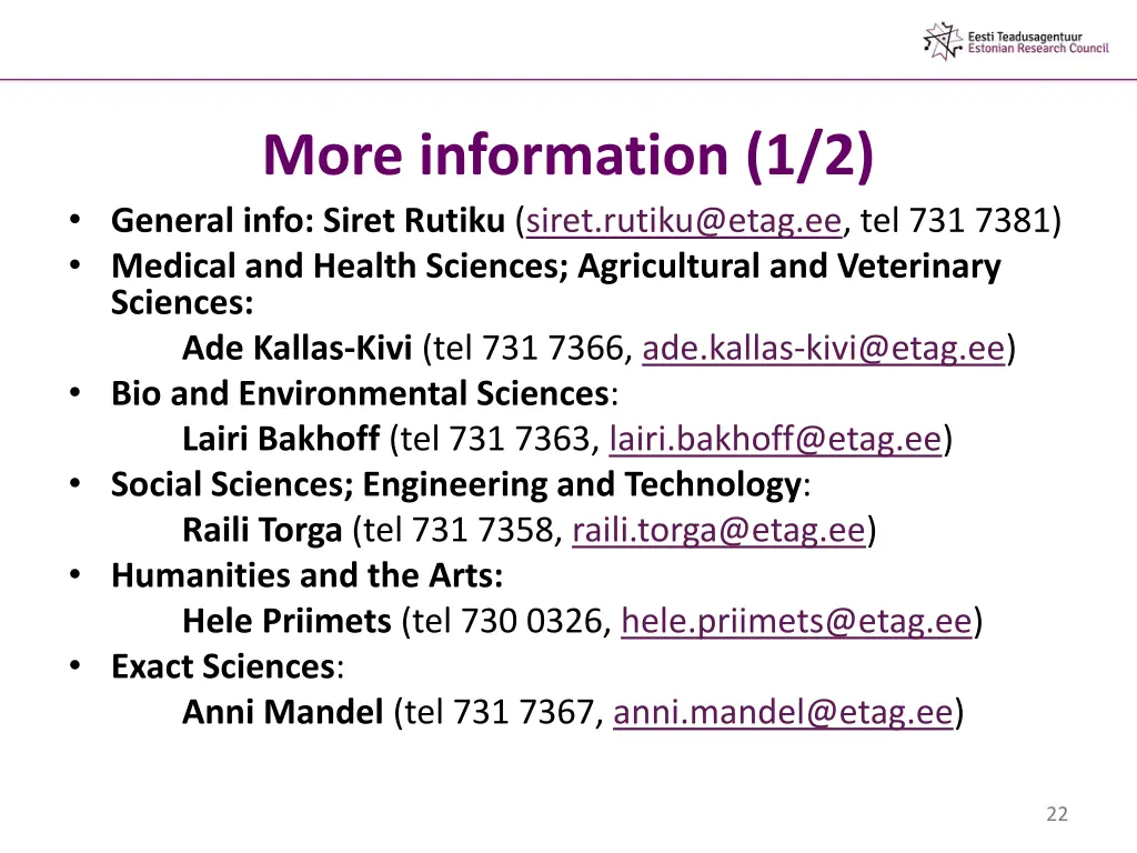 more information 1 2 general info siret rutiku