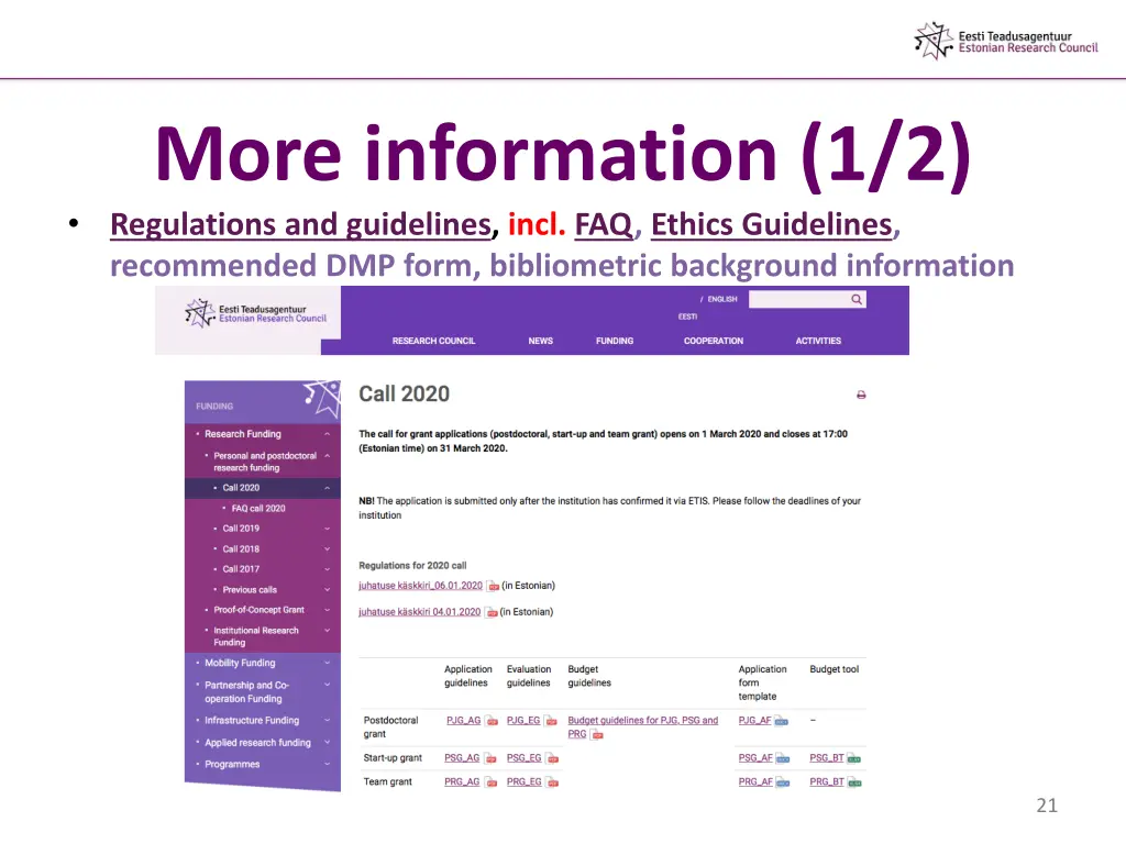 more information 1 2 regulations and guidelines