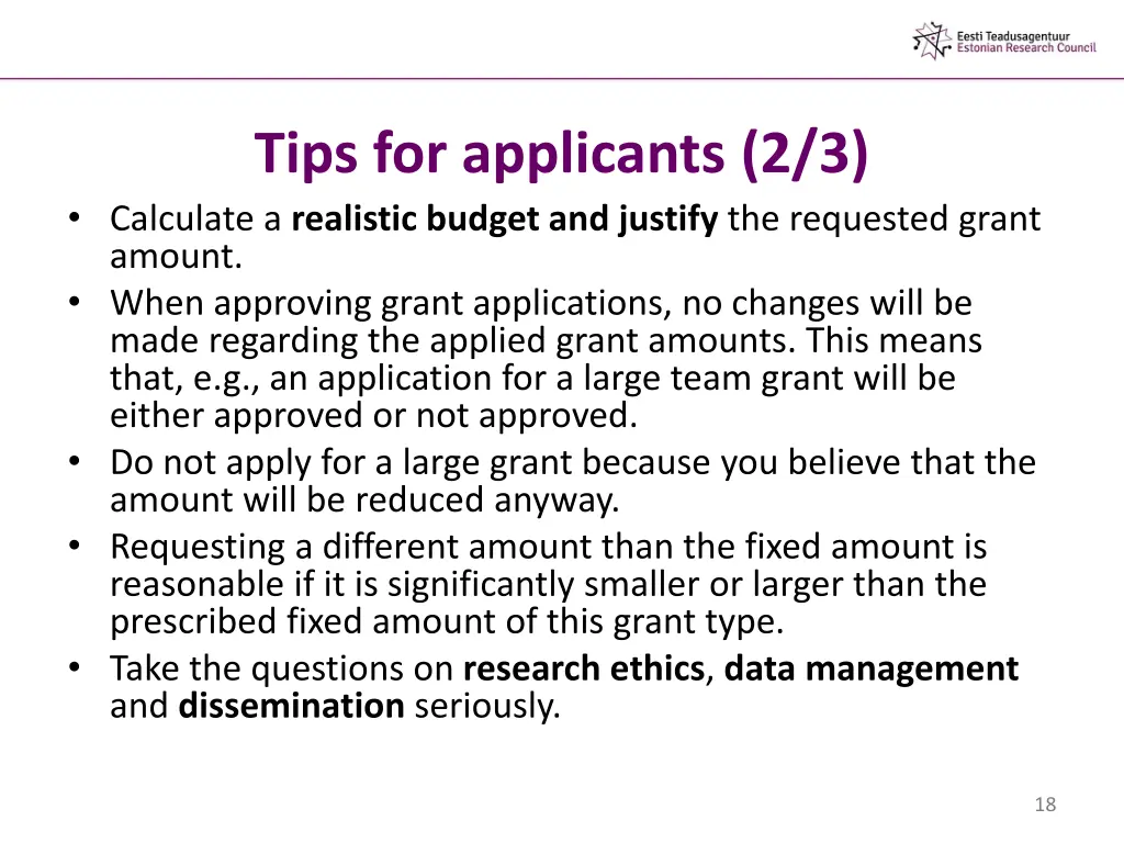 tips for applicants 2 3 calculate a realistic