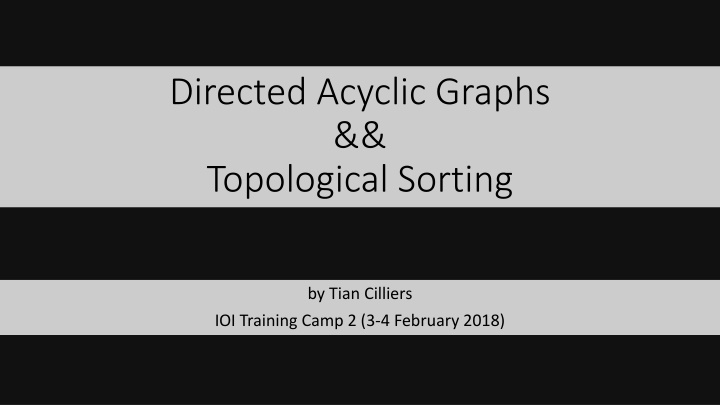 directed acyclic graphs topological sorting