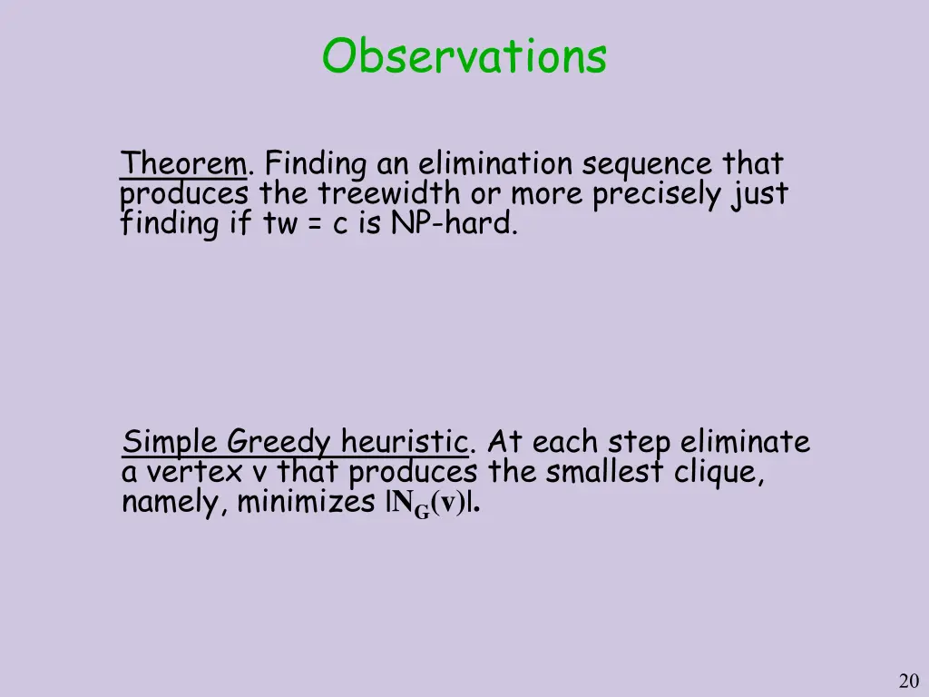 observations