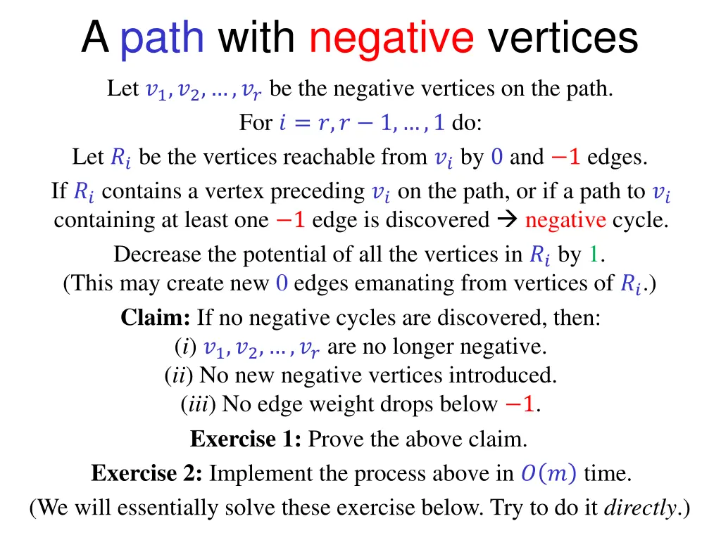 a path with negative vertices 2
