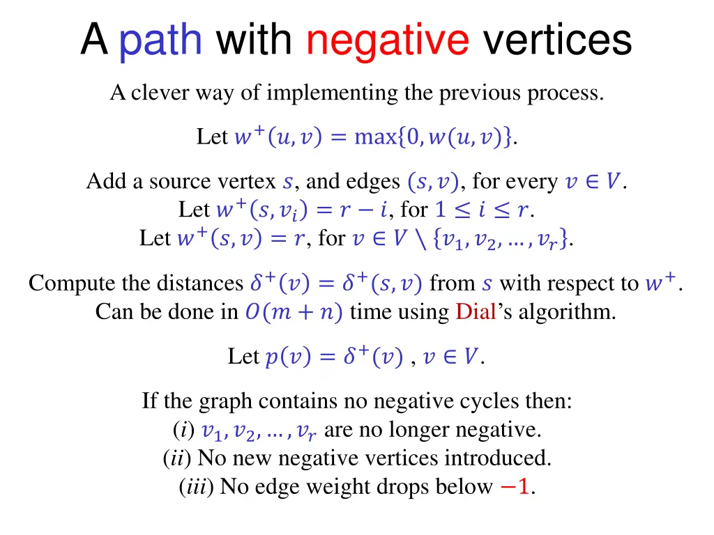 a path with negative vertices 3