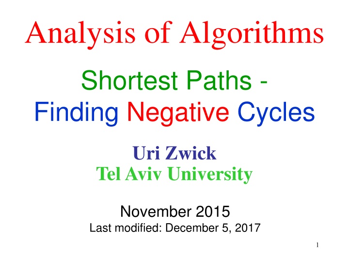 analysis of algorithms
