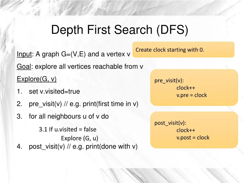 depth first search dfs