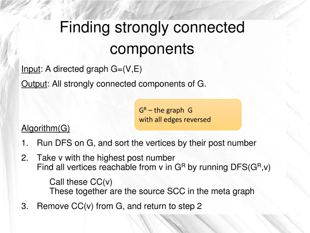 finding strongly connected components 2