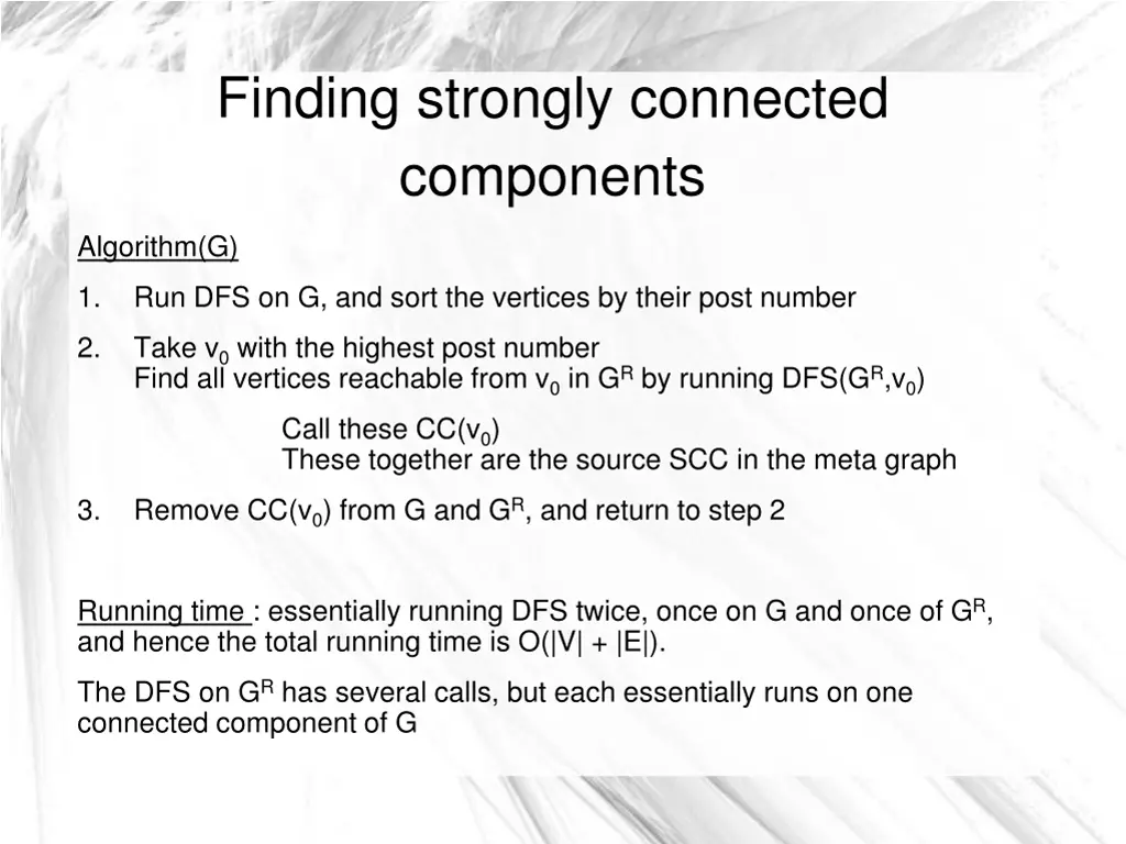 finding strongly connected components 5