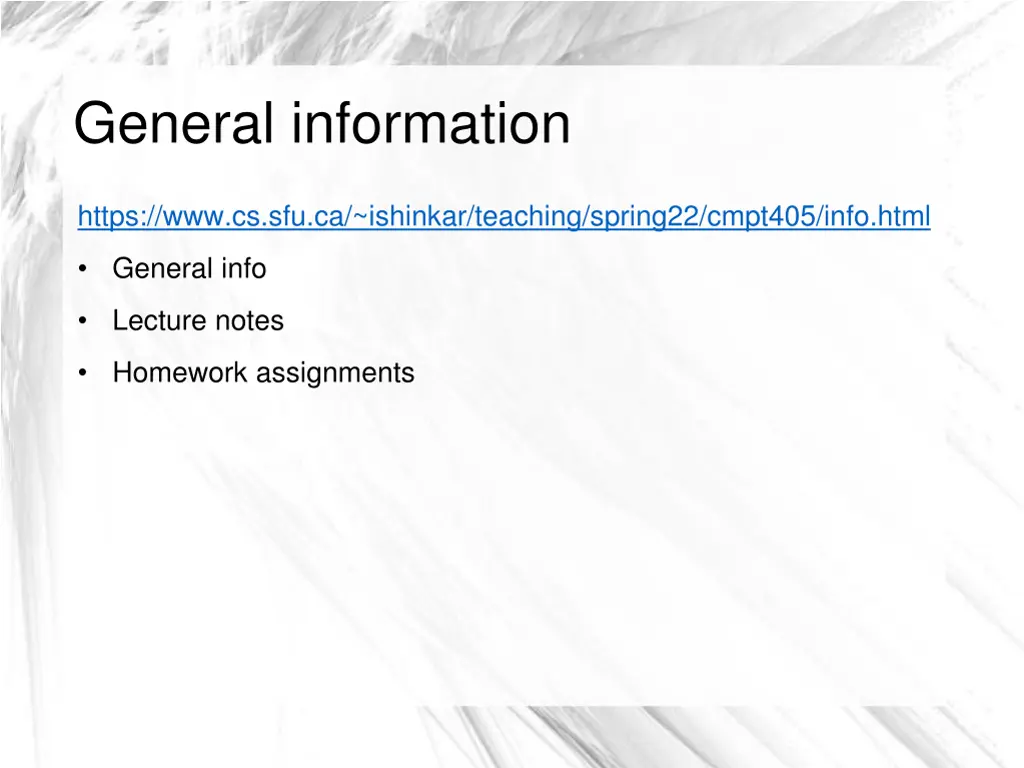 general information